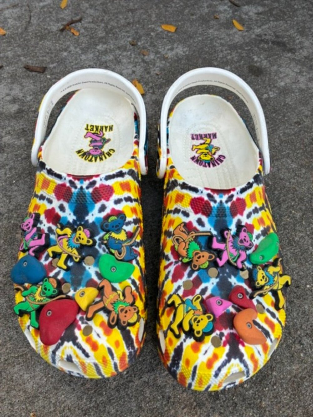 The Grateful Dead x Chinatown Market Crocs, men's size 11